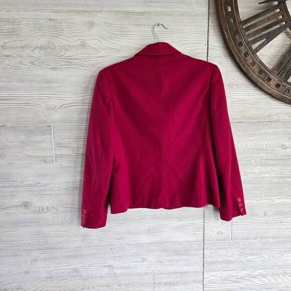 Pendleton Red Virgin Wool Blazer Vintage Womens SZ 6 - Picture 4 of 5